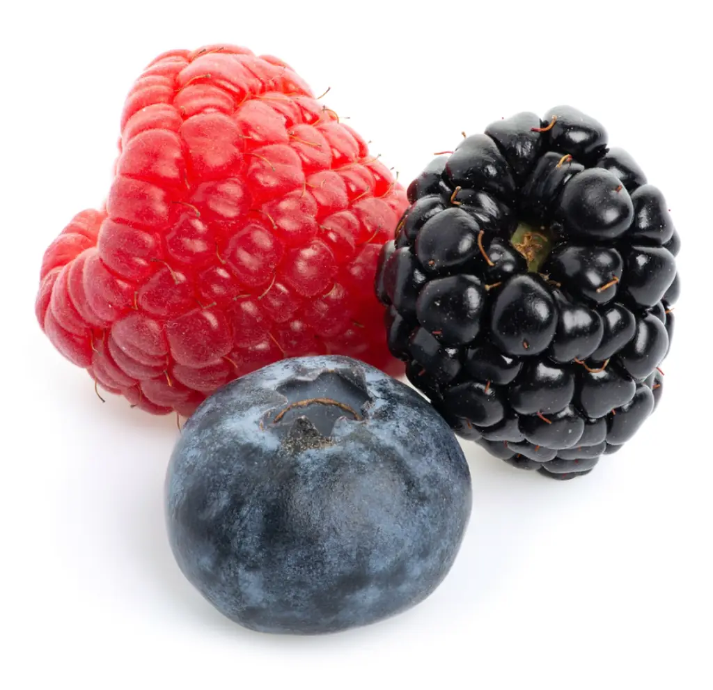 Produktová fotografia – bobule na bielom pozadí