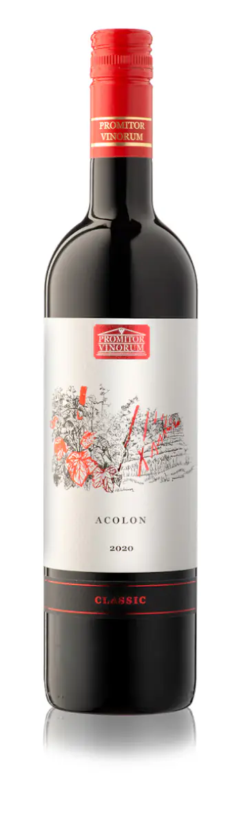 Produktová fotografia – vino Promitor na bielom pozadí